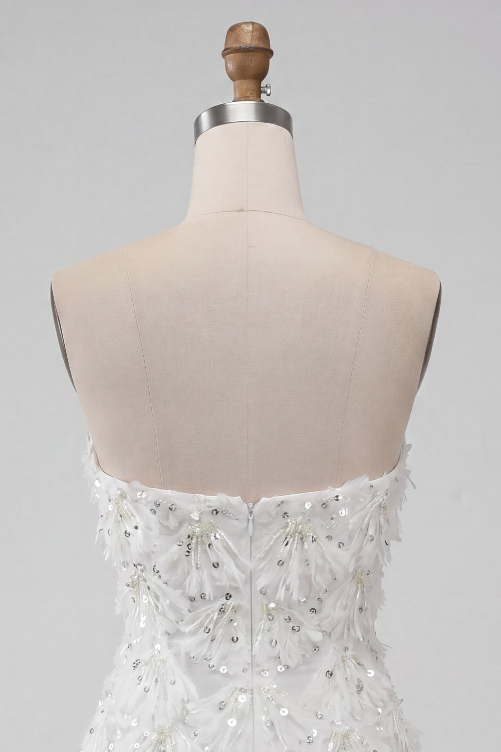 Sparkly Floral Ivory Sequin Sweetheart Short Tight Homecoming Dress