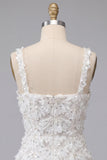 Ivory Sparkly Sequin Floral Tight Short A-Line Homecoming Dress