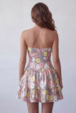 Sparkly Pink Floral Sequin A-Line Sweetheart Short Homecoming Dress