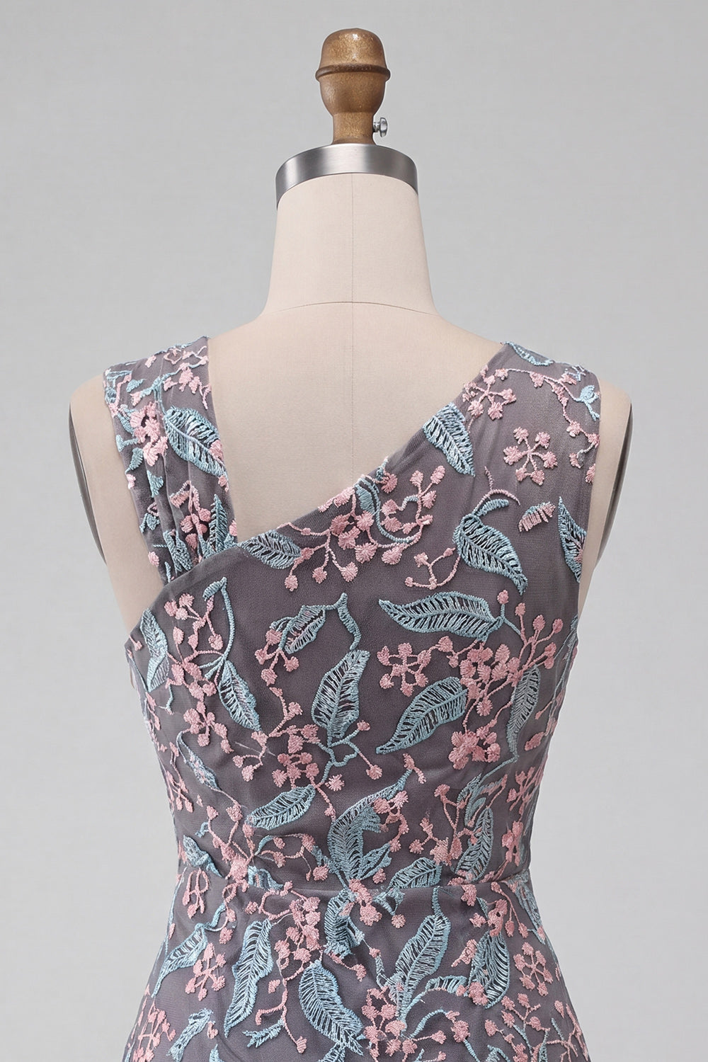 Floral Black Ruched Short Tight Homecoming Dress with Rhinestone