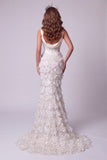 Ivory Corset Floral Mermaid Sequin Sparkly Long Pageant Dress