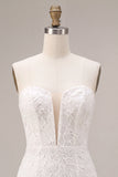 White Lace Floral Tight Sweetheart Short Corset Graduation Dress