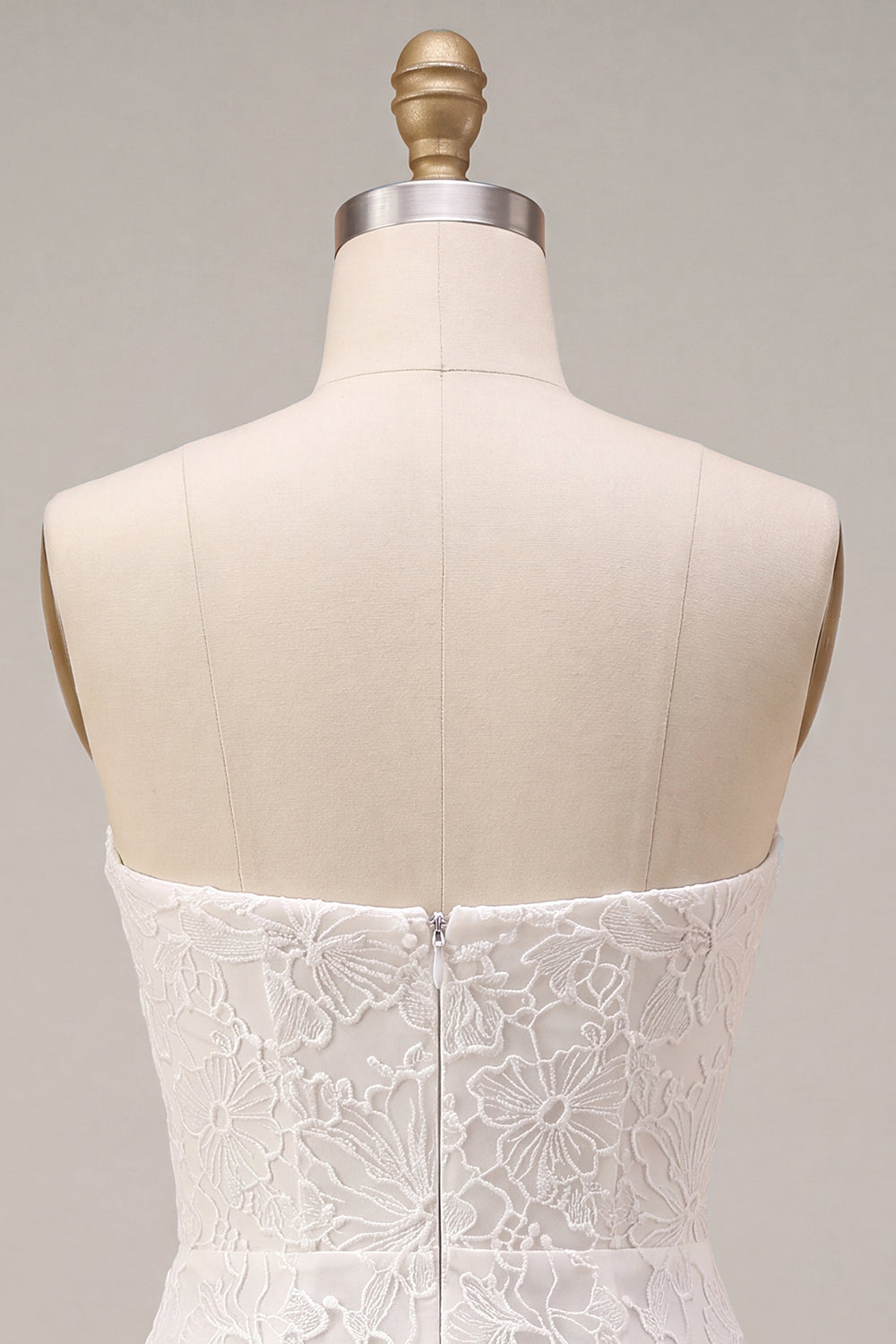 White Lace Floral Tight Sweetheart Short Corset Graduation Dress