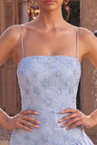 Floral Dusty Blue A Line Tiered Ruffled Short Homecoming Dress