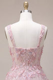 Lilac Floral A Line Embroidered Beaded Short Homecoming Dress