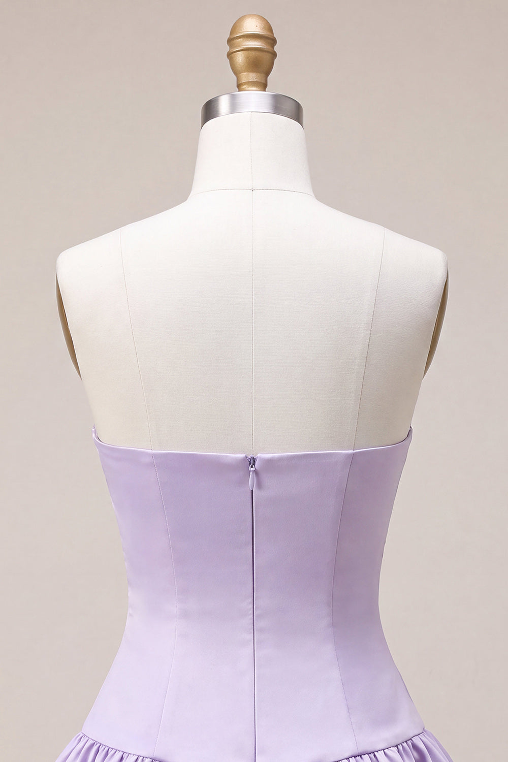 Lilac Satin A Line Sweetheart Short Homecoming Dress with Bow
