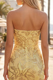 Sparkly Green Floral Tight Sequin Ruched Short Homecoming Dress