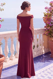 Sparkly Black Sheath Off the Shoulder Sequins Long Formal Dress with Slit