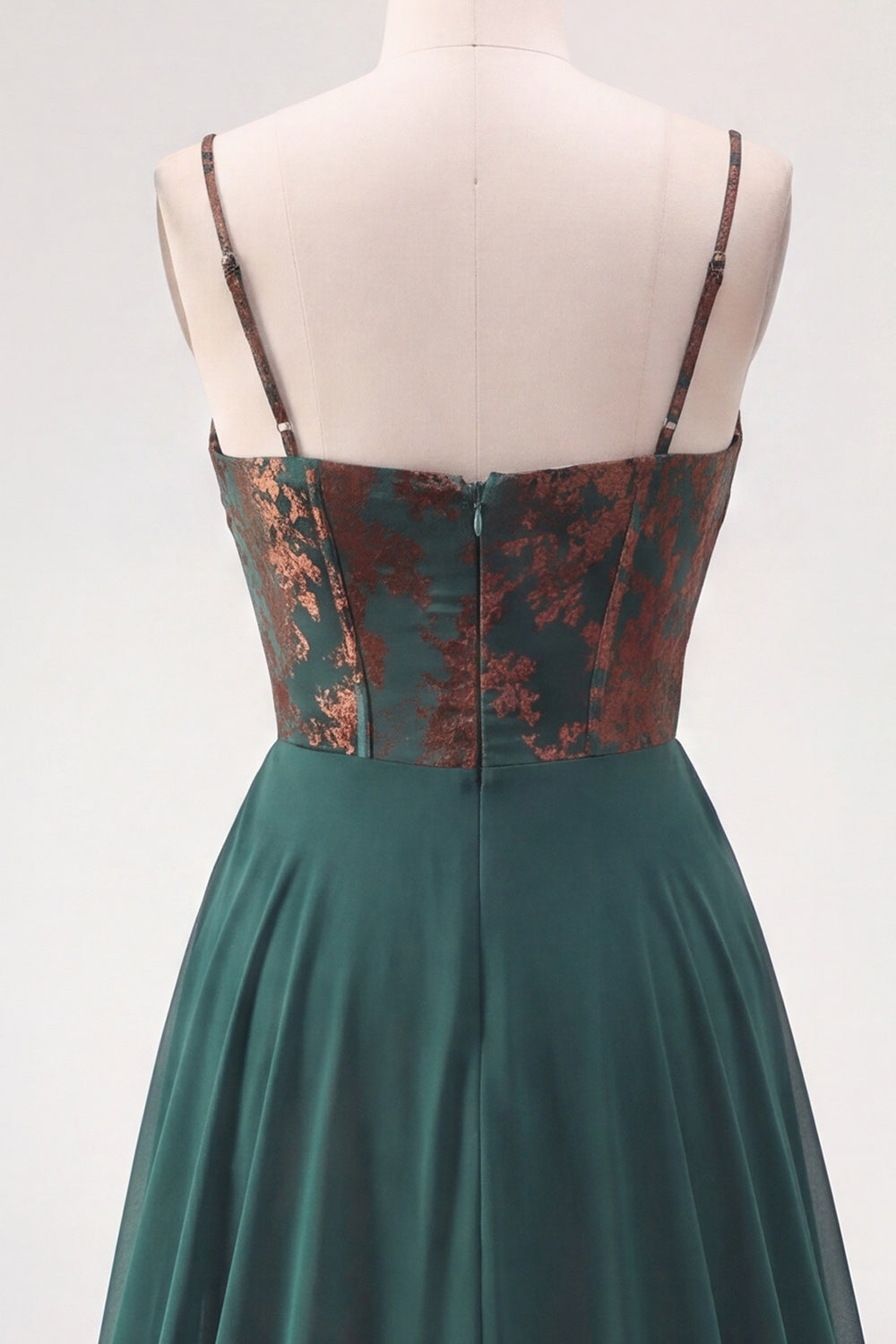 Dark Green Corset Floral Sheath Long Velvet Holiday Dress with Cape