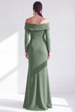 Dark Purple Mermaid Ruched Ruffled Long Sleeves Holiday Dress
