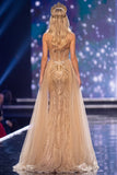 Sparkly Golden Corset Mermaid Sequin Long Pageant Dress with Cape