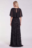 Floral Sage Green Mermaid Sparkly Sequin Long Formal Dress with Sleeves
