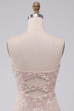 Sparkly Ivory Sequin Strapless Keyhole Tight Short Homecoming Dress