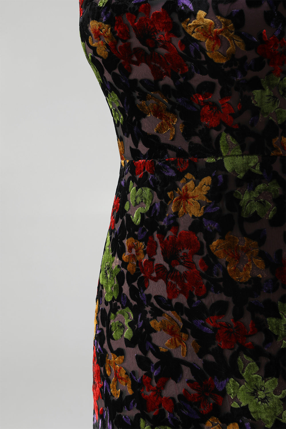 Black Floral Strapless Tight Short Homecoming Dress with Fringes