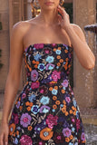 Sparkly Black A Line Floral Sequin Short Homecoming Dress with Embroidery