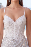 Sparkly Dark Green Sequins Tight Spaghetti Straps Short Corset Homecoming Dress