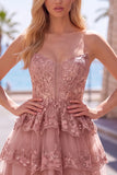 Navy Corset Sweetheart Tiered Short Homecoming Dress with Ruffles