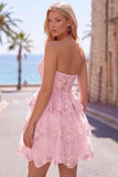 Navy Corset Sweetheart Tiered Short Homecoming Dress with Ruffles