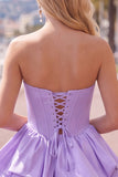 Dark Green Corset Strapless Tiered Short Ruffled Homecoming Dress