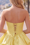 Dark Green Corset Strapless Tiered Short Ruffled Homecoming Dress