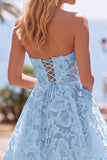 White Lace A Line Sweetheart Lace-up Back Short Homecoming Dress