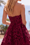 White Lace A Line Sweetheart Lace-up Back Short Homecoming Dress