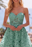 White Lace A Line Sweetheart Lace-up Back Short Homecoming Dress