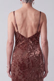 Chocolates 2 Piece Sheath Floral Long Mother of the Bride Dress with Cape