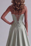 Sparkly Sage Green Corset Sequins Sweetheart Floral Long Pageant Dress with Cape