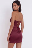 Fuchsia Corset Sweetheart Satin Ruched Short Homecoming Dress