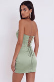Fuchsia Corset Sweetheart Satin Ruched Short Homecoming Dress