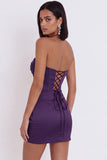 Fuchsia Corset Sweetheart Satin Ruched Short Homecoming Dress