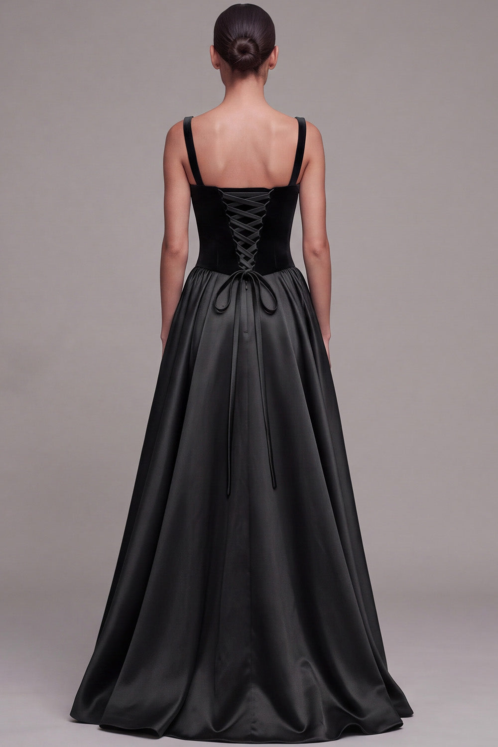 Plum Square Neck Long Velvet Holiday Party Dress