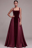 Plum Square Neck Long Velvet Holiday Party Dress