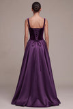Plum Square Neck Long Velvet Holiday Party Dress