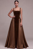 Plum Square Neck Long Velvet Holiday Party Dress