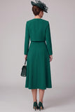 Dark Green 2-Piece A-Line Midi Mother of the Bride Dress