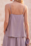 Fog Spaghetti Straps Tiered Ruffled Long Wedding Guest Dress with Pockets