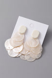 Ivory Cascading Mother of Pearl Tassel Statement Long Drop Earrings