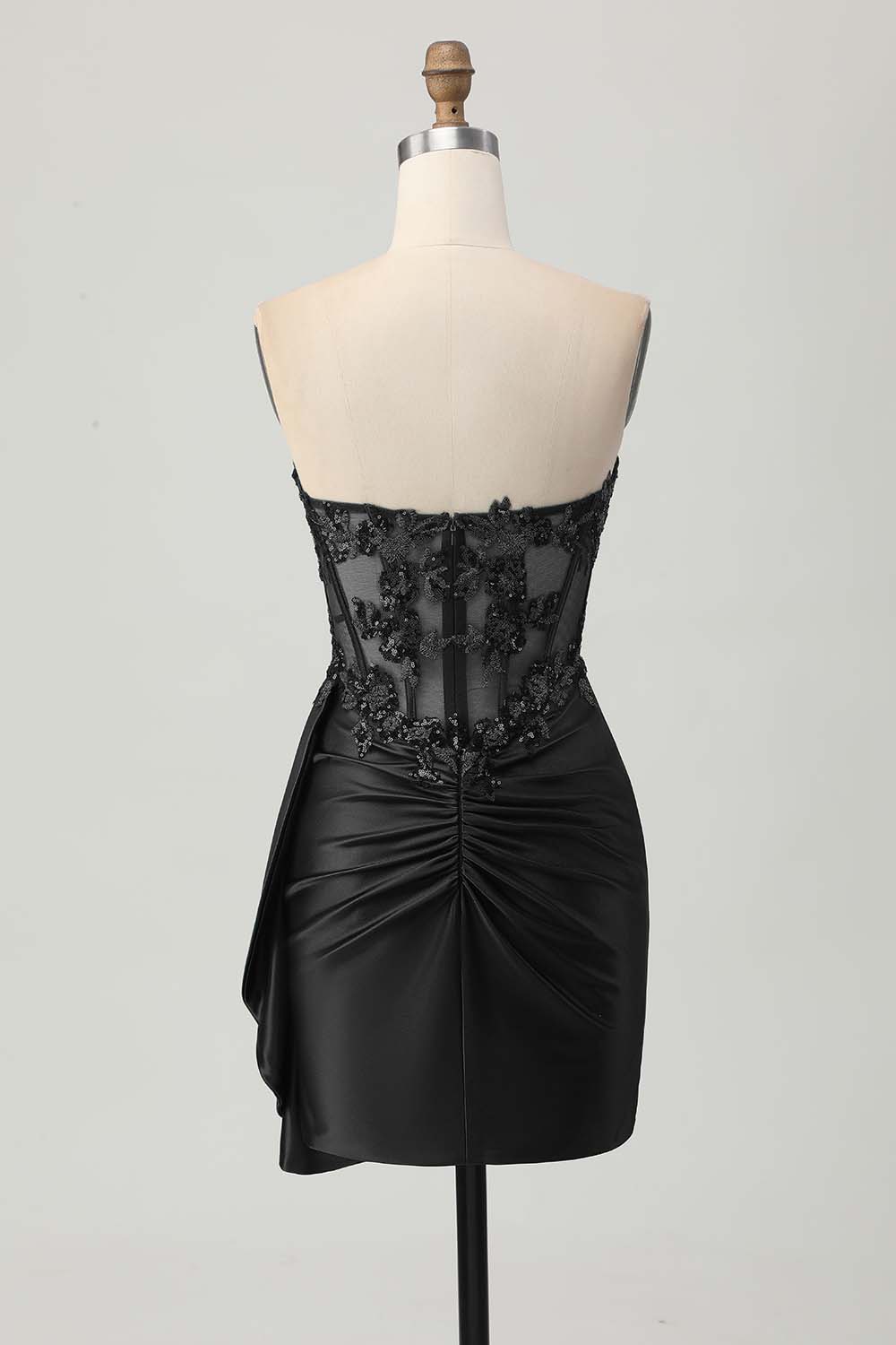 Sparkly Burgudny Corset Tight Short Homecoming Dress with Sequins