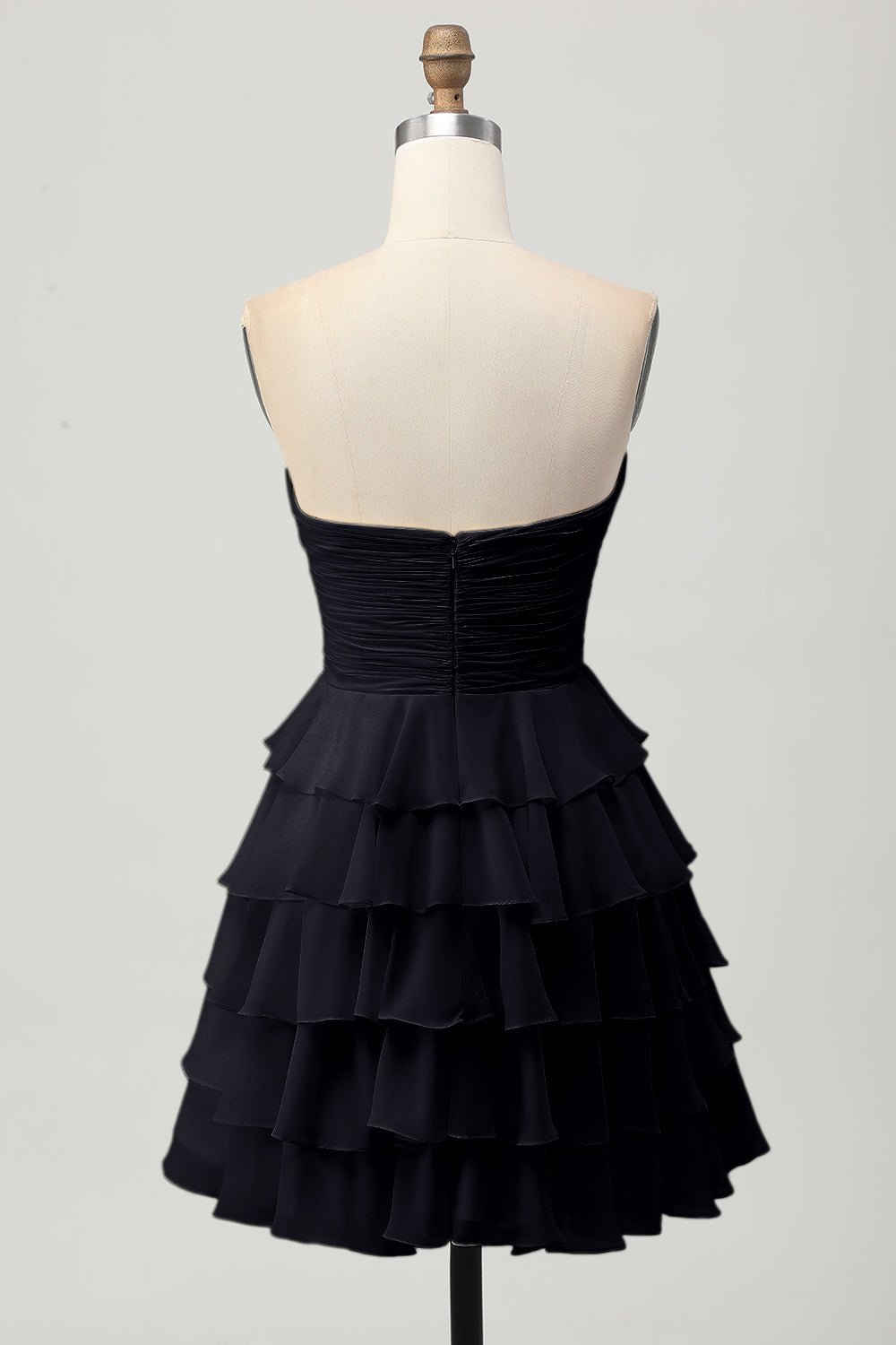 Light Yellow Sweetheart Ruched Ruffled Short Homecoming Dress with Bow