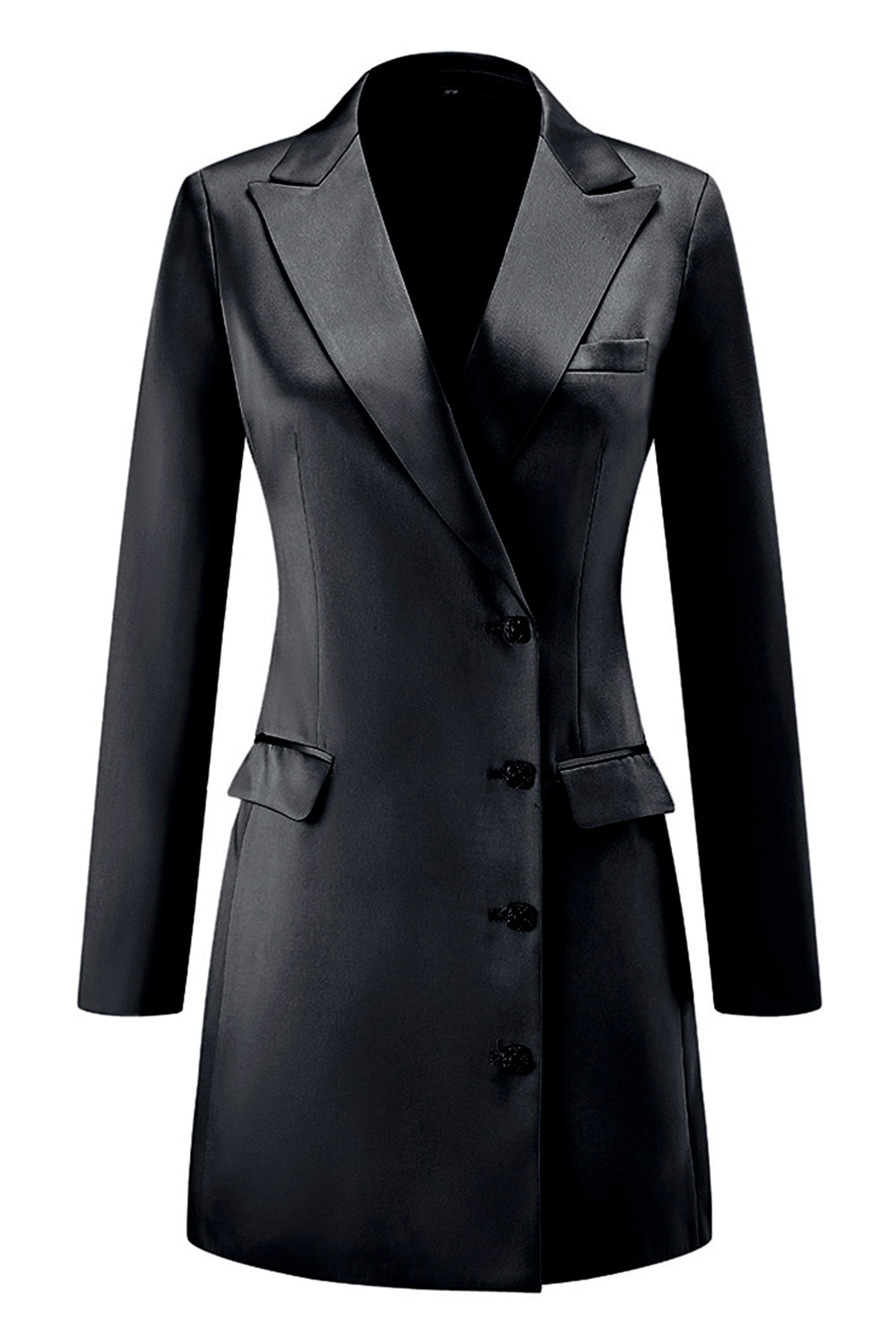 Champagne Single Breasted Peak Lapel Prom Blazer