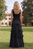 Hot Pink Boat Neck A Line Floral Maxi Wedding Guest Dress