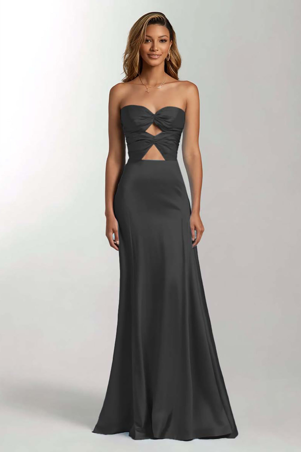 Dark Green Mermaid Sweetheart Satin Long Formal Dress