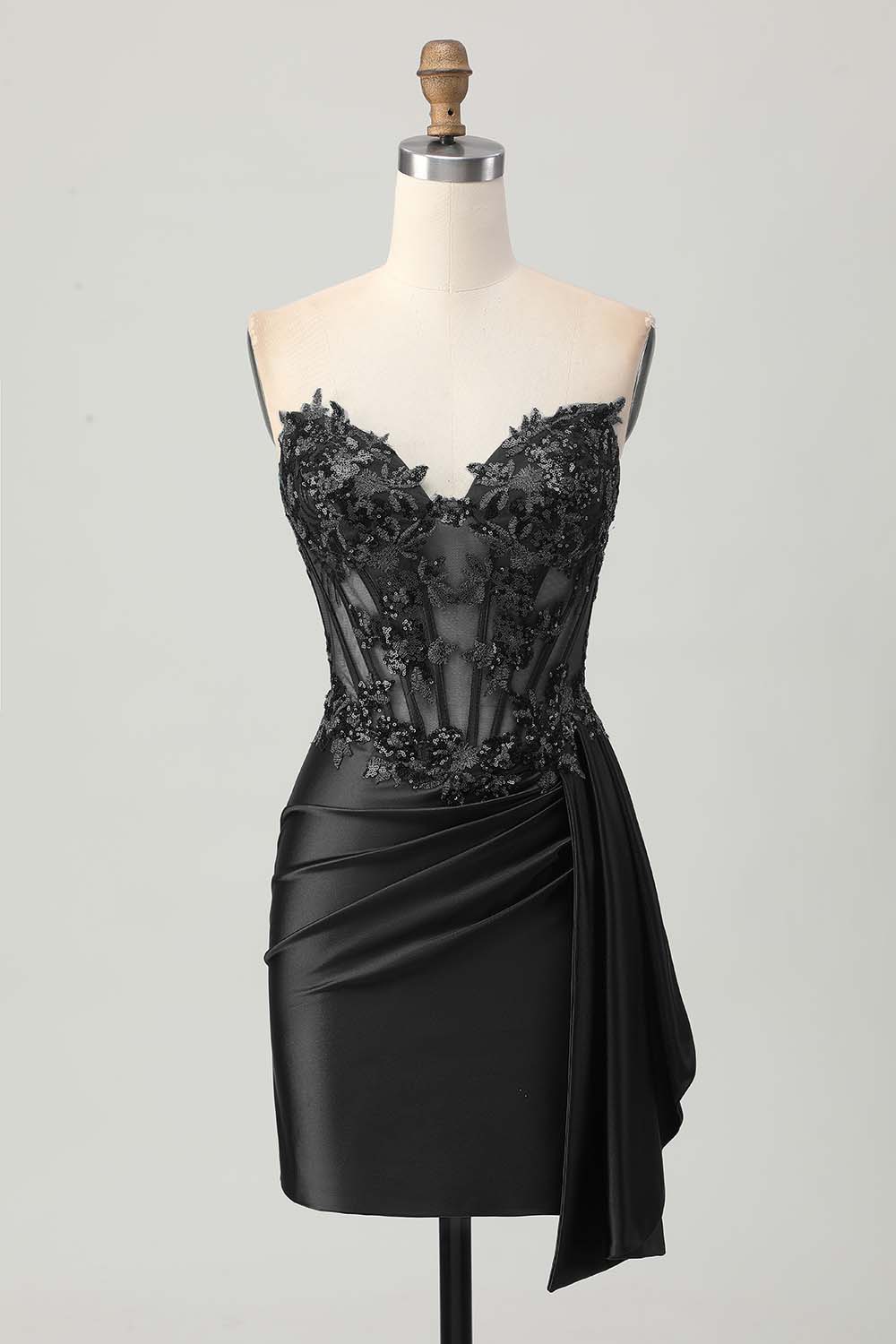 Sparkly Burgudny Corset Tight Short Homecoming Dress with Sequins