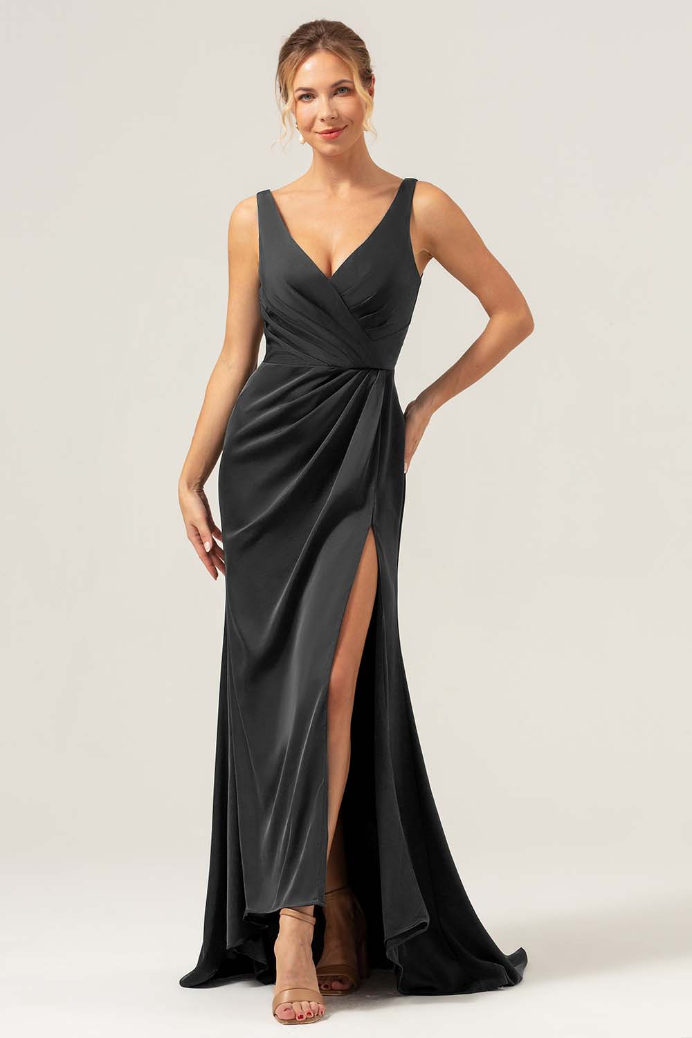 ZAPAKASA Women Agave Corset Long Bridesmaid Dress Spaghetti Straps Lace-Up Back Wedding Party Dress ZAPAKASA Women Agave Corset Long Bridesmaid Dress Spaghetti Straps Lace-Up Back Wedding Party Dress