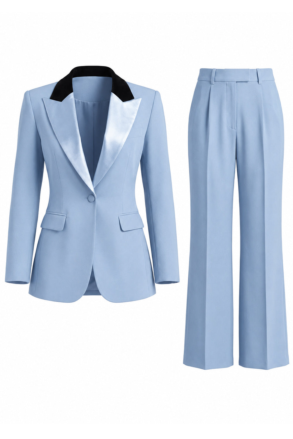 Dark Green Peak Lapel 2 Piece Slim Fit Single Breasted Prom Suits