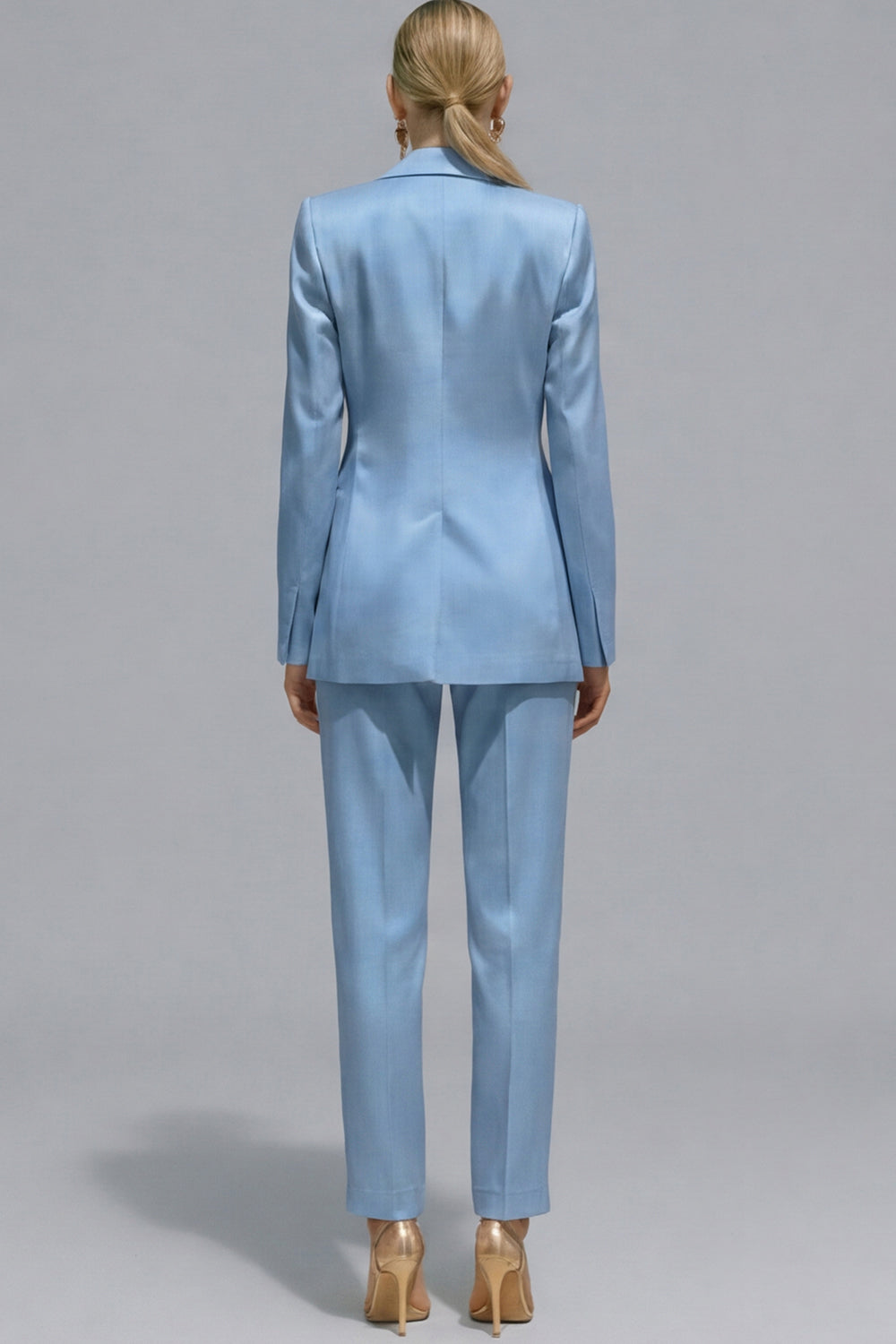 Orange 2 Piece Slim Fit Single Breasted Notched Lapel Prom Suits