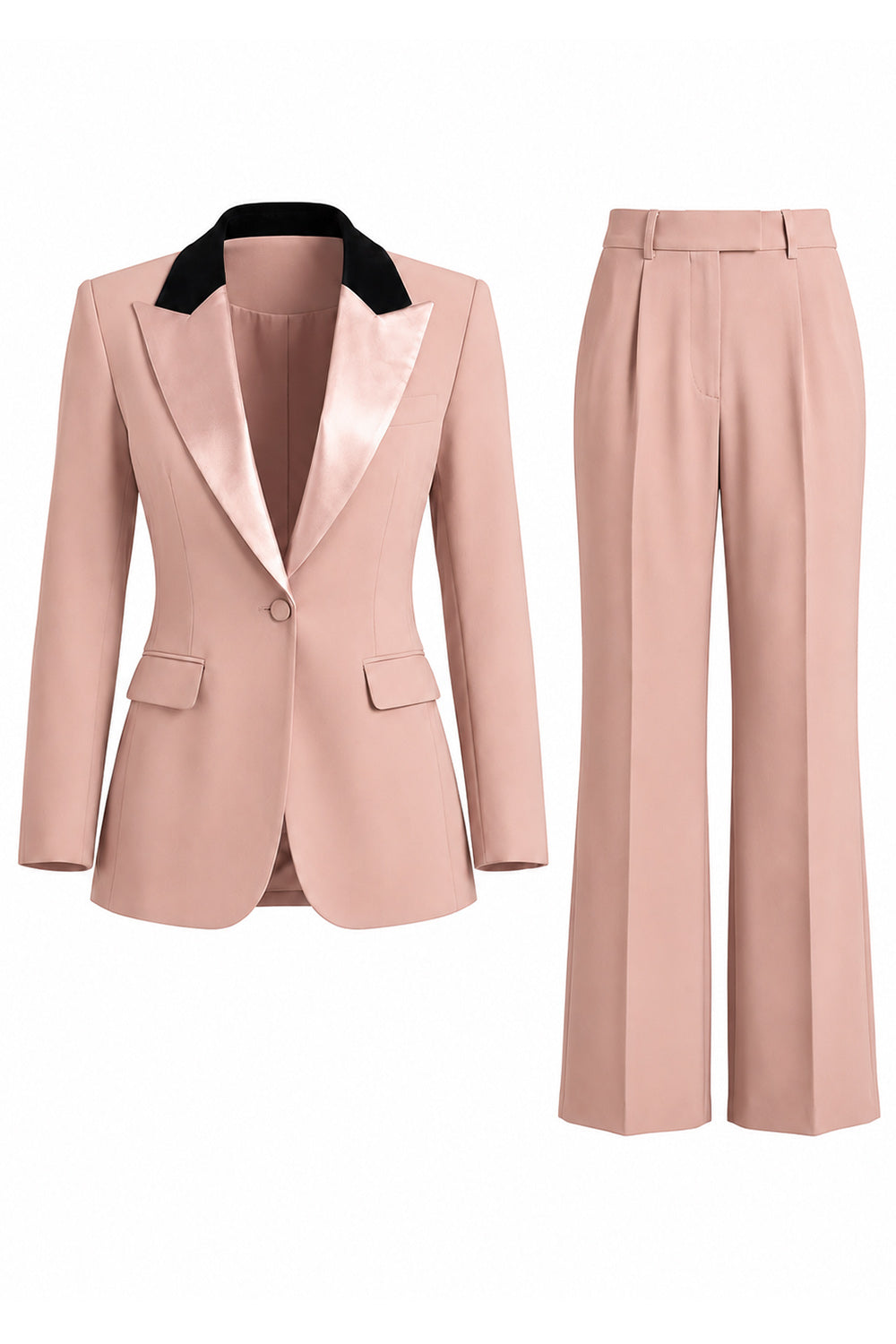 Dark Green Peak Lapel 2 Piece Slim Fit Single Breasted Prom Suits