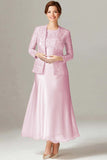 A-Line Champagne 2-Piece Mother of the Bride Dress